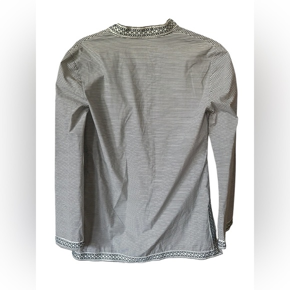 Tory Burch Striped Top in Navy and Cream - Picture 4 of 9